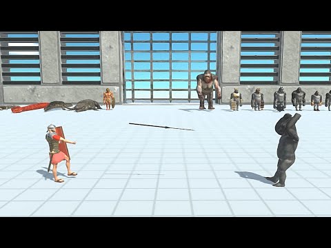 ANCIENT HUMANS + REPTILES VS MUTANT PRIMATES - Animal Revolt Battle Simulator