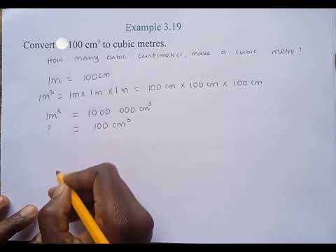 GRADE 7: CONVERSION FROM CUBIC CENTIMETRES TO CUBIC METRES