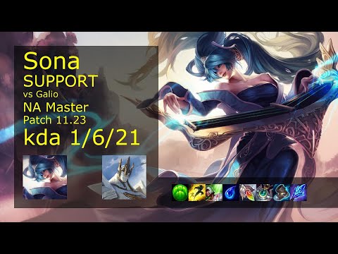 Rank 4 NA Sona: Support vs Galio