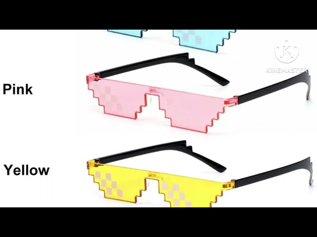 Vídeo relacionado con WLLHYF Paquete de 2 lentes de sol Thug Life, lentes de mosaico de píxeles, para fiestas, disfraces, divertidos, unisex, accesorios para fotos para mujeres, hombres y niños