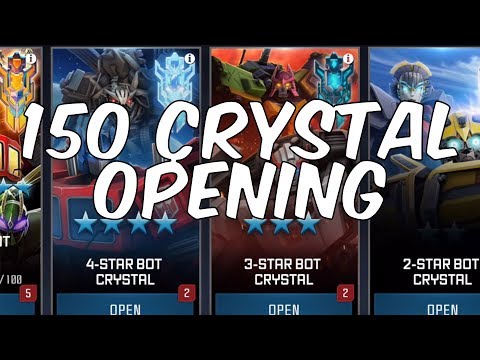 EPIC 150 CRYSTAL OPENING! 4 STAR CRYSTALS! - Transformers: Forged To Fight