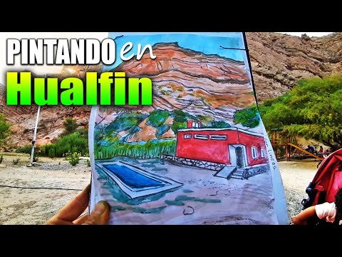 Pintando en Termas de La Quebrada de Hualfín - Catamarca