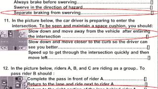 2017 Dmv Motorcycle  Released Test Questions part 1  Written CA Permit practice online