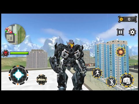 Flying Grand Police Car Transform Robot Games - Android Gameplay
