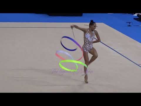 Salome PAZHAVA (GEO) ribbon - 2015 Stuttgart worlds Qualifs