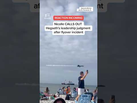 Nicolle CALLS OUT Hegseth's leadership judgment after flyover incident