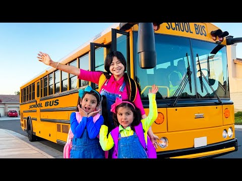 Jannie and Ellie Teach School Bus Rules with Friends | Wheels on the Bus