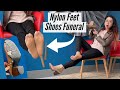 BYE Vince Camuto Leather Boots Sheer Nylon Pantyhose Feet Soles Toes Tights Leggings Legs Review