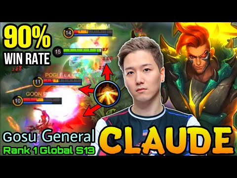 90% Win Rate Claude!! It's Showtime!!!  - Top 1 Global Claude S13 by ɢᴏsᴜ General - MLBB