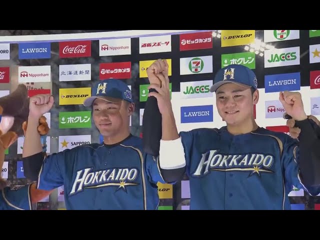 ファイターズ・清宮選手・王柏融選手ヒーローインタビュー 2019/8/17 F-E