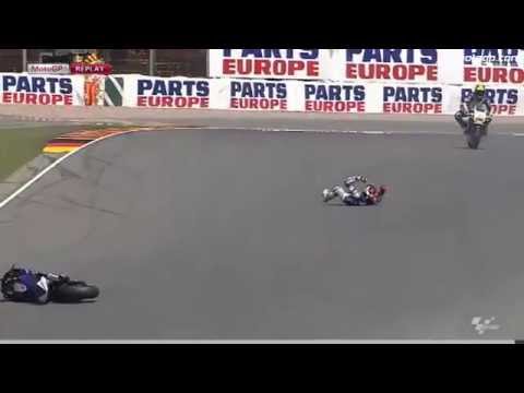 Jorge Lorenzo Crash in Sachsenring Circuit - 2013 Moto GP