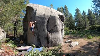 Video thumbnail of Going for the Gusto Sit, V9. Lake Tahoe