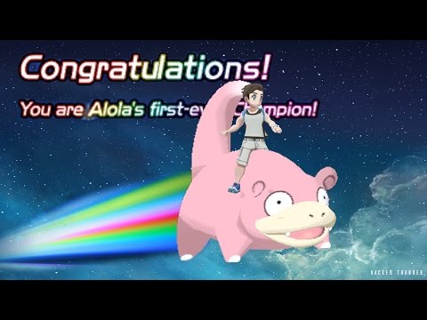 Defeating Champion Kukui with Only Slowpoke! (NO ITEMS)