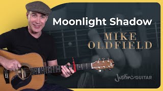 Moonlight Shadow - Mike Oldfield - Beginner Acoustic Guitar Lesson Tutorial (BS-622)