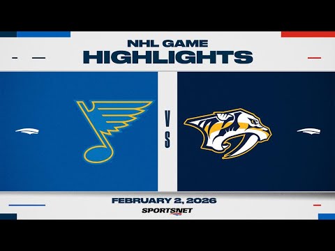 NHL Highlights | Blues vs. Predators - February 2, 2026