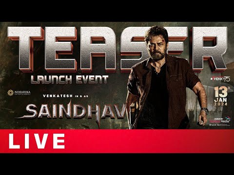 SAINDHAV Teaser Launch LIVE | Venkatesh Daggubati | Nawazuddin, Arya | Sailesh Kolanu | Niharika Ent