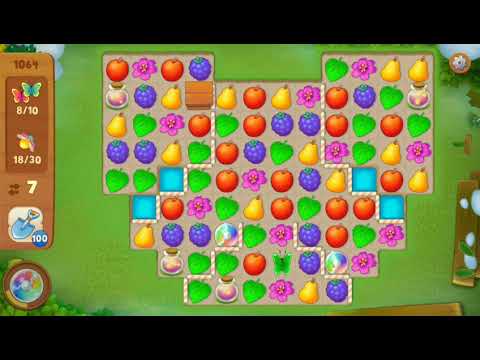 Gardenscapes Level 1064 Walkthrough "No Boosters Used"