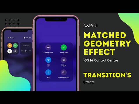 SwiftUI Matched Geometry Effect Transitions - iOS 14 Control Center - Animation's - SwiftUI Tutorial
