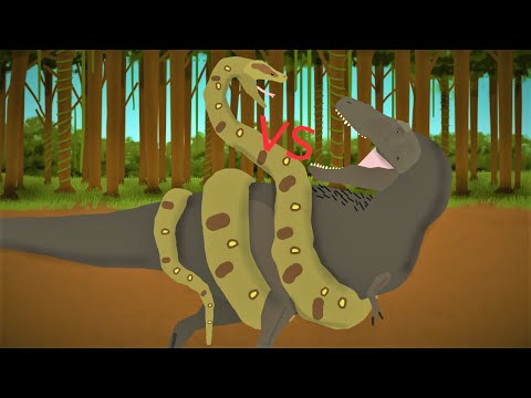 Tiranossaurus Rex vs Titanoboa-Pivot Animation
