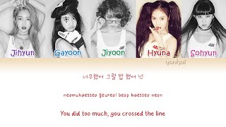 4MINUTE (포미닛) – Hate (싫어) (Color Coded Han|Rom|Eng Lyrics) | by Yankat