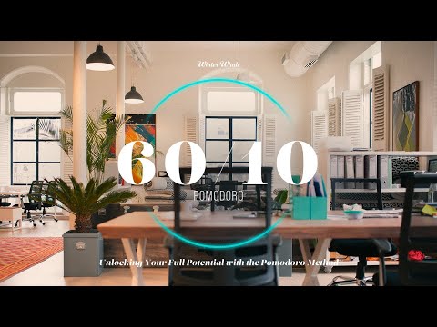 Pomodoro Timer 60/10 - Office Ambience | Study Timer, 뽀모도로, 사무실 백색소음