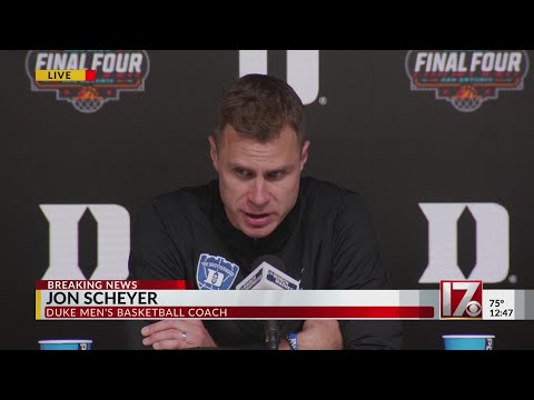 Duke coach Scheyer speaks after Final Four loss