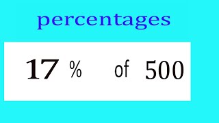 Percentages     17      Percentage(%)    of    500