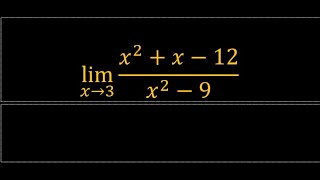 Exercício de Limites com Indeterminação e Fatoração, Vídeo 0007