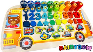 Wheels on the Bus - Learning Numbers, Shapes and Counting 1 - 10