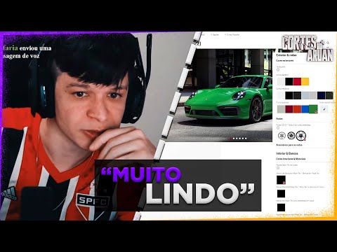 ARUAN MONTA UM CARRO NO SITE DA PORSCHE (VAI COMPRAR?) - Cortes do Aruan