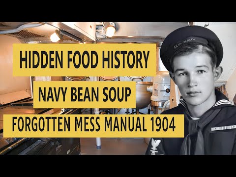 FOOD HISTORY: Navy Bean Soup | Senate Bean Soup | Rare Navy Cookbook 1904