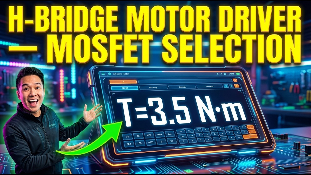H-Bridge Motor Driver Calculator — MOSFET Selection