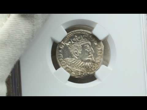 Coins.ee Auction 32 lot#187, Riga 3 grosh 1600 - Sigismund III (1587-1632) - NGC MS64