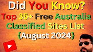 🔥 Top 35+ Free Australia Classified Sites List [August 2024] Australia Classified Sites 🔥