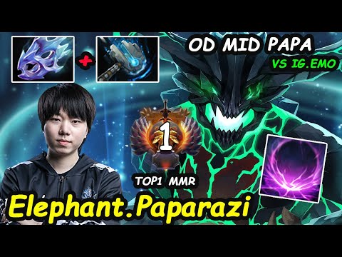 Paparazi Outworld Destroyer MIDLANE Meme Hammer Build Rank1 China vs IG.Emo Dota 2 pro Gameplay