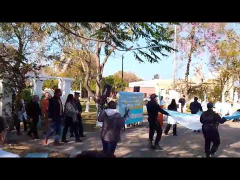 La Bandera Belgraniana tremoló nuevamente en Berón de Astrada 