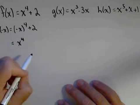 Symmetry, Determining of a Function is Even, Odd, or Neither