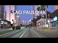Sao Paulo 4K Modern City Center Driving Downtown Brazil