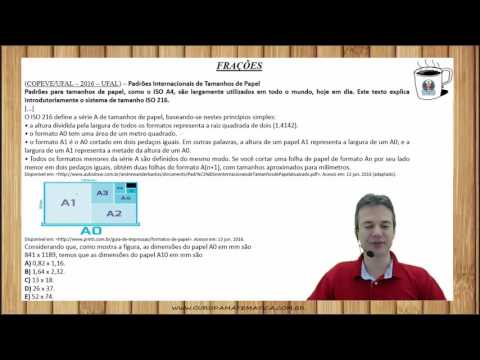 E0210 - COPEVE/UFAL - 2016 - UFAL - FRAÇÕES (www.gurudamatematica.com.br)