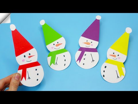 Easy Paper snowman Christmas paper crafts 2023