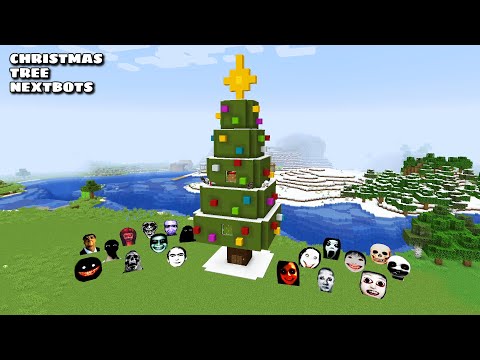SURVIVAL CHRISTMAS TREE HOUSE WITH 100 NEXTBOTS in Minecraft - Gameplay - Coffin Meme