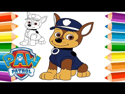Dessin Coloriage PAT PATROUILLE Chase 🐾 Colorier Dessiner Pat Patrouille Chase Paw Patrol 🎨
