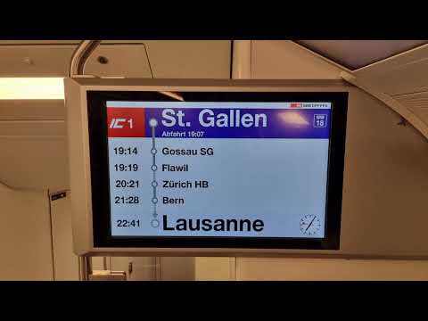 Neue SBB Begrüssung im IC1 nach Lausanne