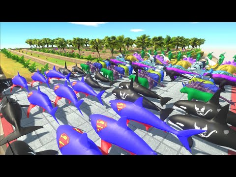 Superman Shark vs All Units Forest Championship | Animal Revolt Battle Simulator
