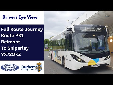 DEV: Full Route Journey | Durham Park and Ride Bus Route PR1 - Belmont To Sniperley | YX72OKZ
