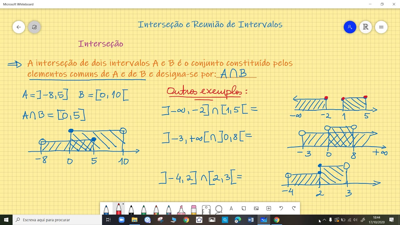 Interseção e Reunião de Intervalos