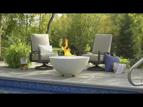 The Outdoor GreatRoom Company Cove Edge 42-Inch White Gas Fire Pit Bowl Overview