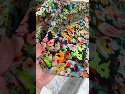 Cotton fabric with spandex, "Patterned Flowers" pristatymas per 1-4 d.d.