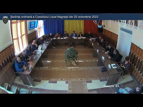 Ședința ordinară a Consiliului Local Negrești din 20 octombrie 2022