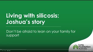 Living with silicosis   Joshua's story